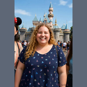 Disney Navy Multicolor Mermaid Top Plus 4X